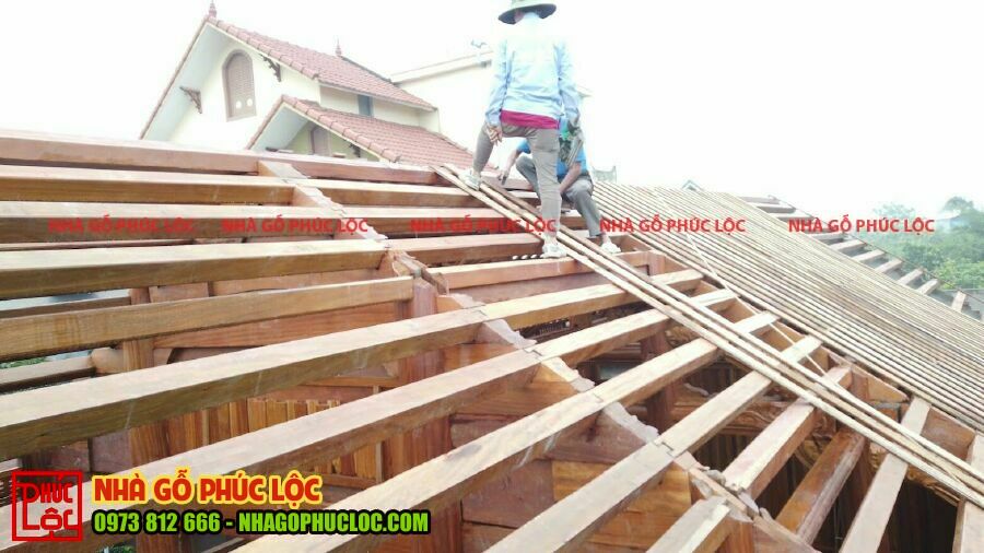 kết cấu mái nhà gỗ 