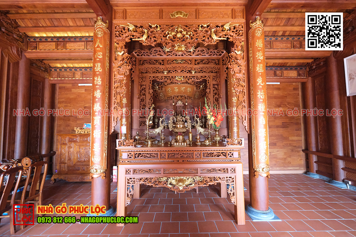 Thiết kế không gian phòng thờ trang nghiêm